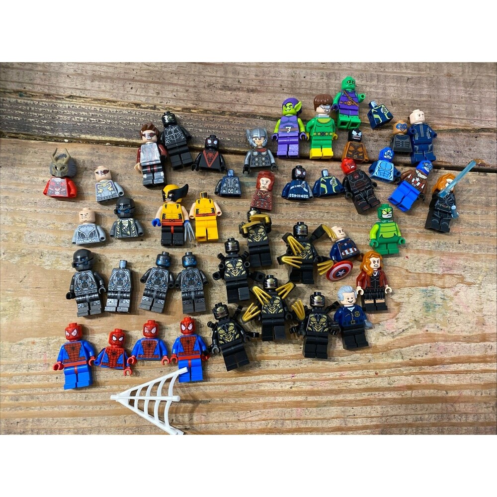 LEGO lot Marvel Hero & Villains mini figures Spider-Man Iron Man Thor Cap